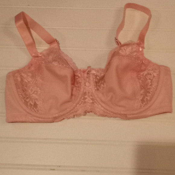 Glamorise Pink Satin & Lace Balconet Bra - Picture 15 of 15